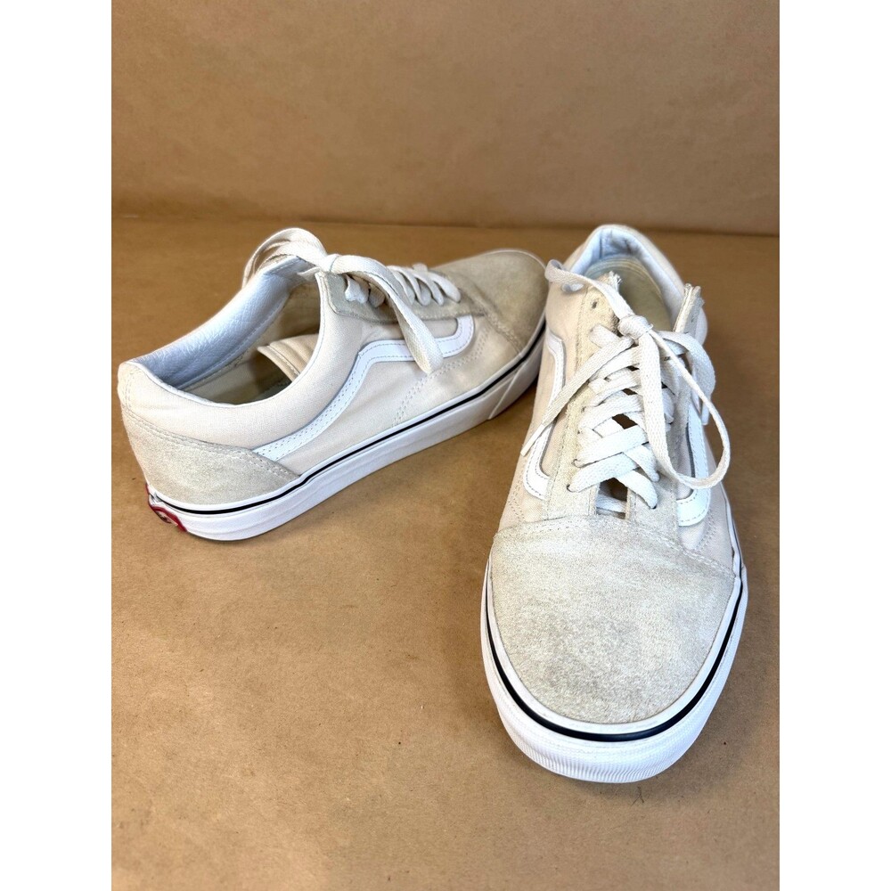 Vans Old Skool Men's Size 9 "Oatmeal" Cream Suede Canvas Low Top Skate Shoes